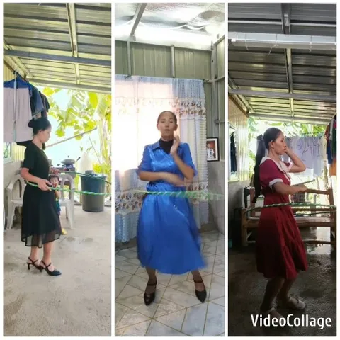 Three Women Hula Hooping Indoors