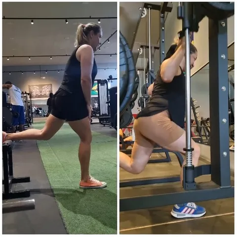 Gym Workout with Various Exercises