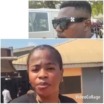 Man with Vehicle and Woman Talking