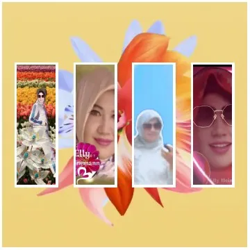 Four Outfits Against Flower Background