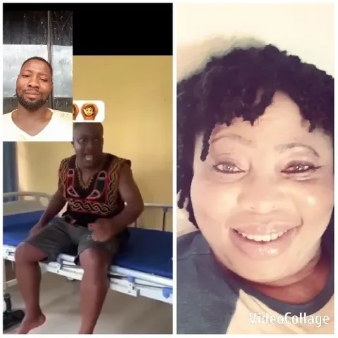 Man on Hospital Bed with Friends