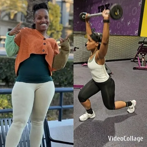 Smiling Person and Weightlifting Exercise