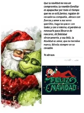 Santa and Grinch Embrace