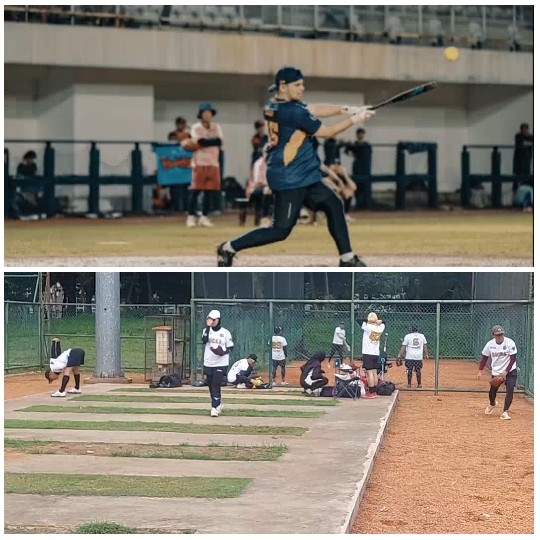 Baseball Player and Training Scene