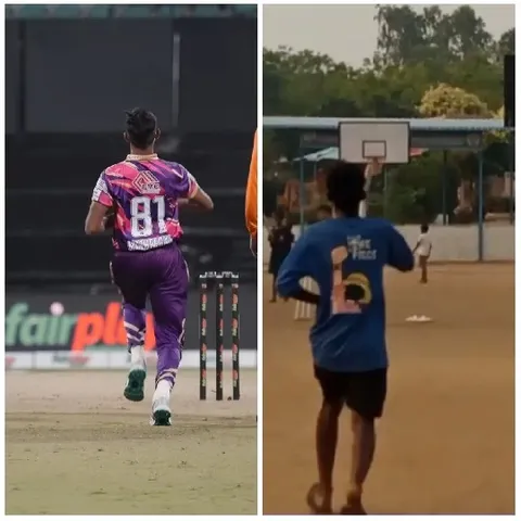 Cricket Action on Field and Pitch