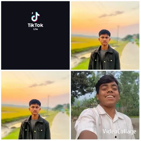 Young People Outdoors at Sunset