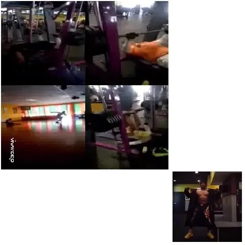Gym Workout Scenes in Four Parts