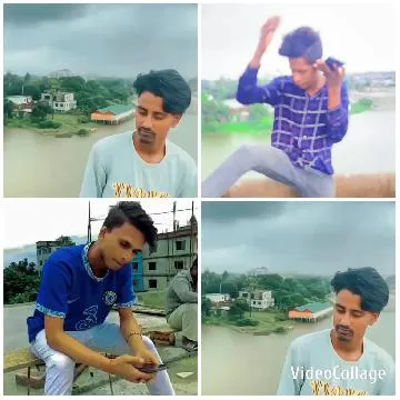 Young Man Posing Outdoors in Various Outfits