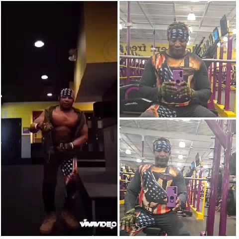 Gym Posing in Workout Attire