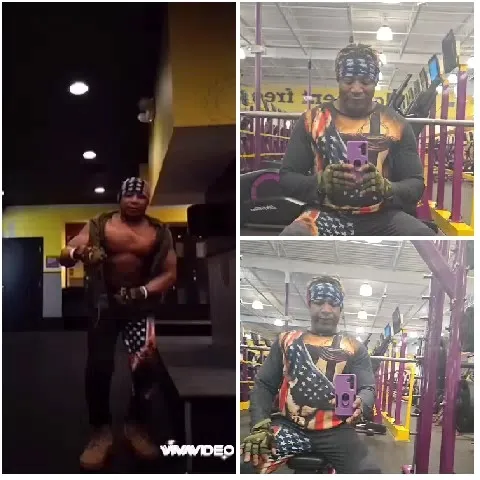 Gym Posing in Workout Attire