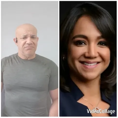 Bald Man and Smiling Woman
