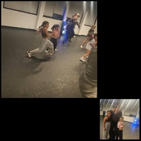 Group Dancing in Studio with Mirrors