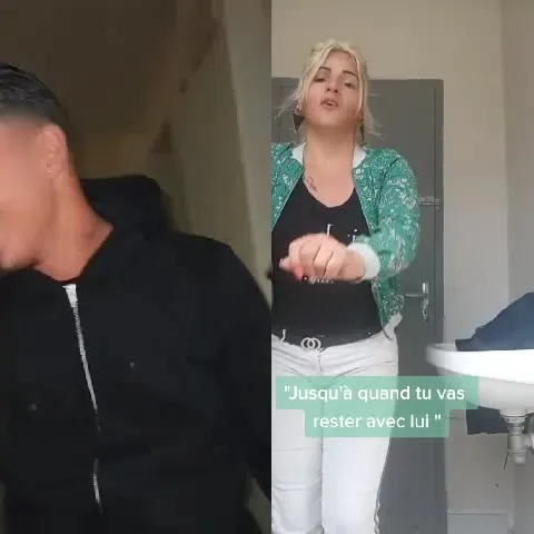 Woman in Green Jacket and Text