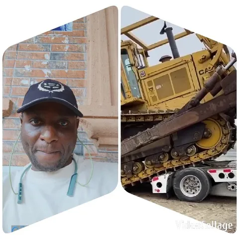 Person with Headphones by Truck