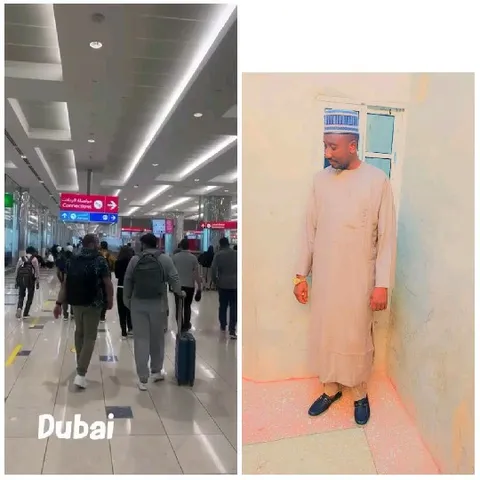 Airport Scene and Man in Attire