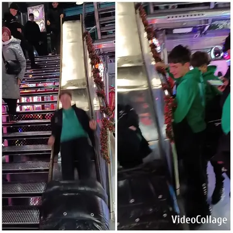 Sliding Fun at Amusement Park