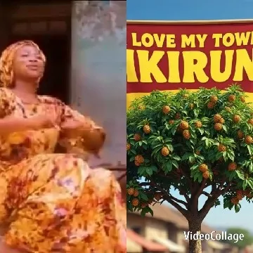Woman in Dress and Fruit Tree