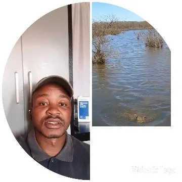 Neutral Expression Indoors with Water Scene