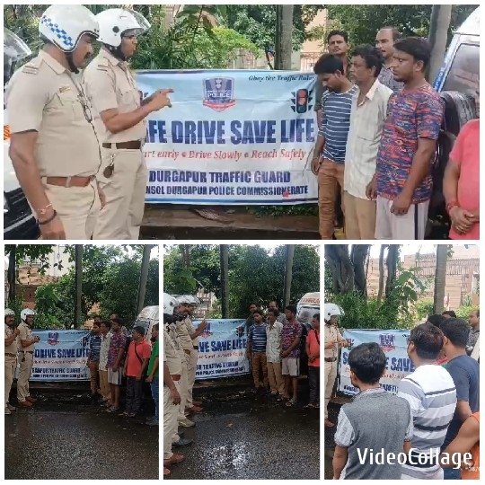 Police Officers Promoting Road Safety