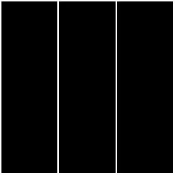 Solid Black with Vertical Divisions