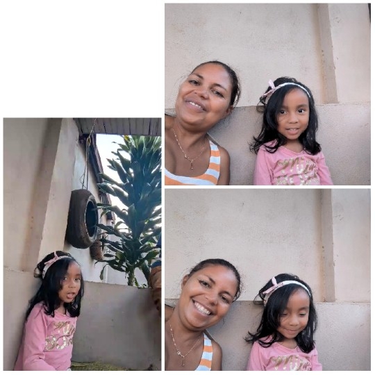 Smiling Woman and Young Girl