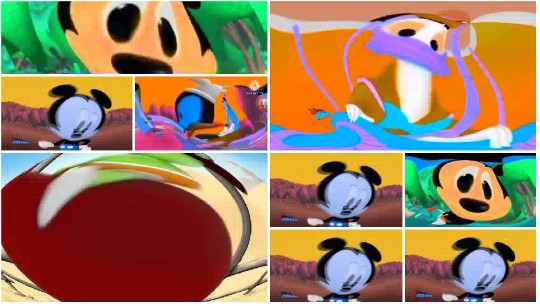 Distorted Cartoon Character Frames
