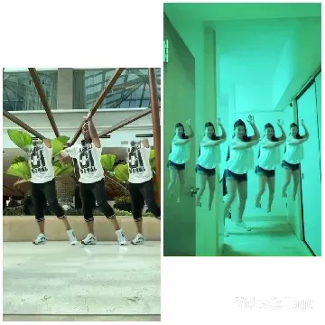Dancing People in Bright Environment