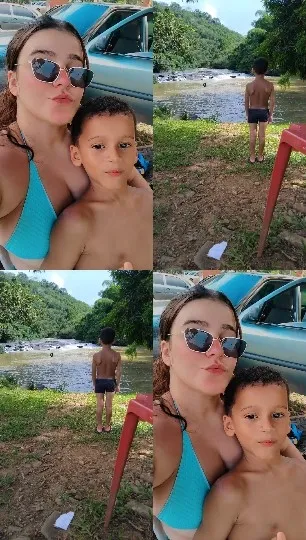 Mother and Child by the River