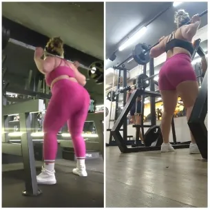 Person Squatting with Barbell