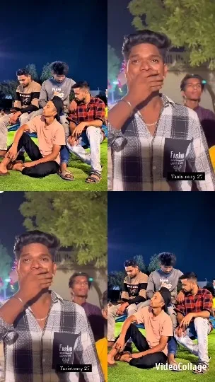 Group of Friends Sitting on Grass