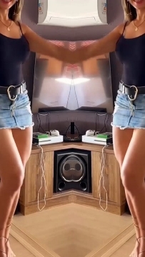 Mirrored Room with Electronic Equipment