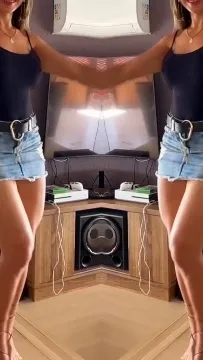Mirrored Room with Electronic Equipment
