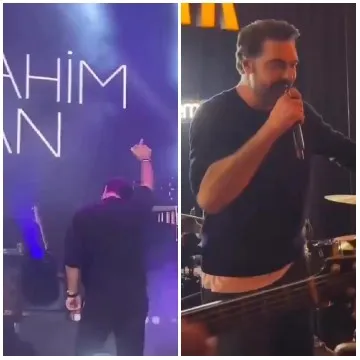 Performing on Stage with Musician