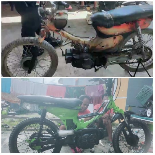 Motorbike Restoration Before and After