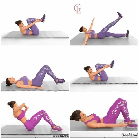 Core Workout in Purple Sports Outfit