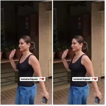 Woman Walking and Waving