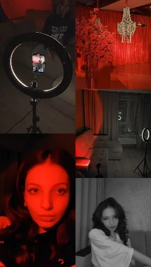 Artistic Spaces with Red Lighting