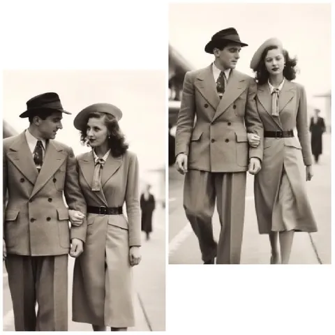 Vintage Couple in Formal Attire