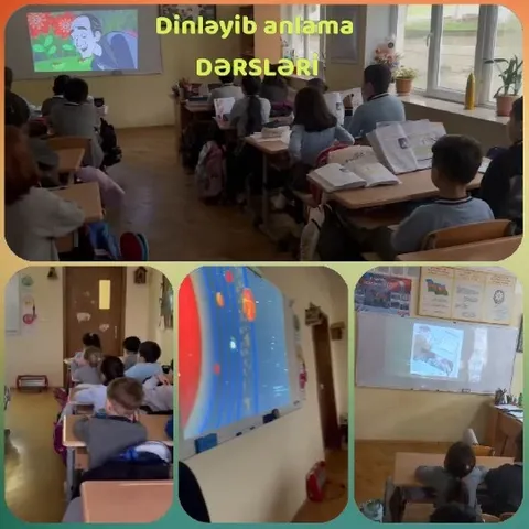Students Watching Projected Lesson
