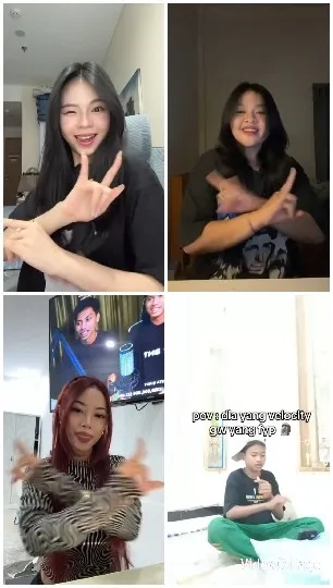 Individuals Making Hand Gestures