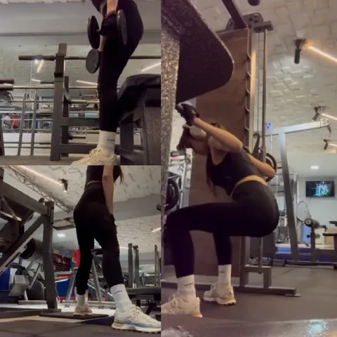 Workout Poses in the Gym