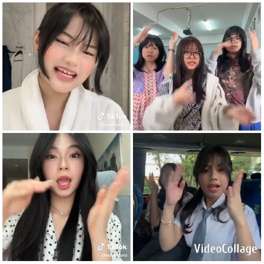 Girls Dancing and Gesturing Together