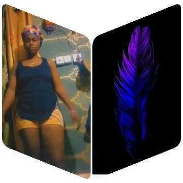 Person Indoors and Colorful Feather