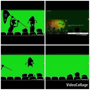 Silhouettes With Weapons in Green