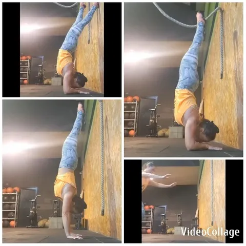 Handstand Practice at the Gym