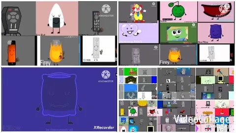 Animated Characters on Colorful Objects