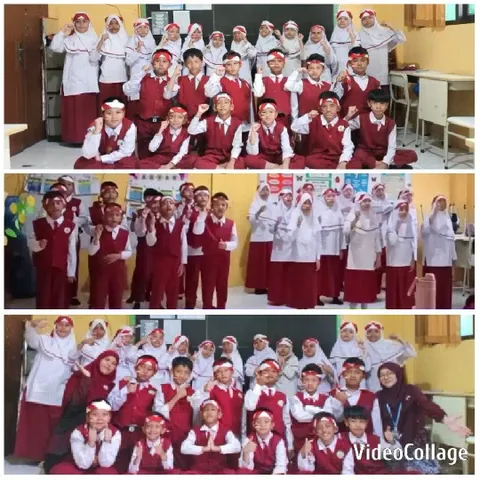 Children Posing in Classroom