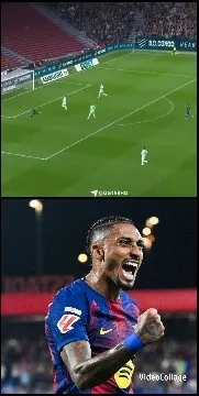 Soccer Match with Celebrating Player