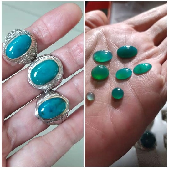 Silver Rings and Loose Gemstones