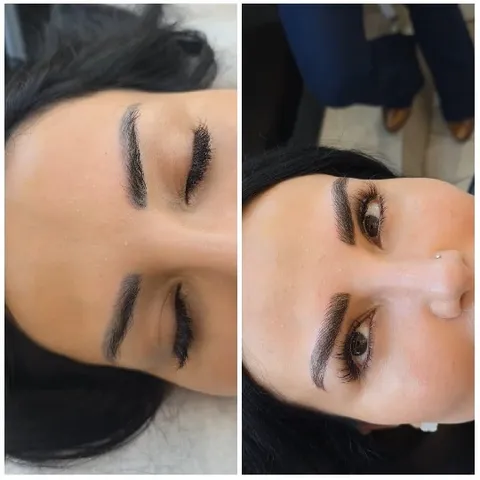 Woman's Eyebrows Comparison